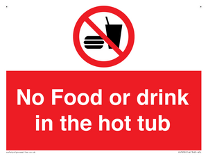 No Food or drink in the hot tub